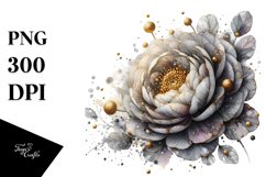 Abstract Ranunculus with Watercolor Splash Product Image 1