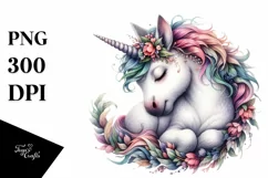 Detailed Baby Unicorn PNG Product Image 1