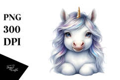 Detailed Baby Unicorn PNG Product Image 1