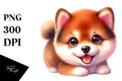 Happy Baby Shiba Inu PNG Product Image 1