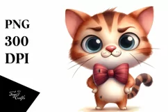 Watercolor Funny Baby Cat Standing | Clipart Product Image 3