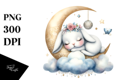 Adorned Baby Rabbit in Dream PNG Product Image 1