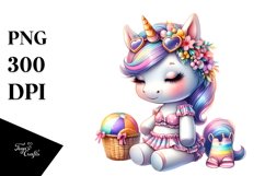 Colorful Baby Unicorn Beachwear | Sublimation | Clipart Product Image 3