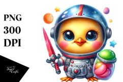 Vibrant Cute Baby Chicken PNG Product Image 1