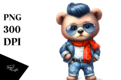 Cute Baby Bear with Proud Haircut PNG Product Image 1
