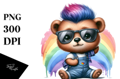 Funny Posing Bear PNG Product Image 1