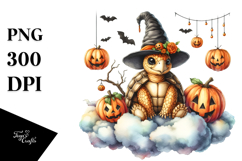 Turtle Dressed for Halloween PNG Product Image 1