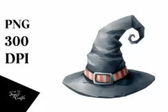 Funny Watercolor Simple Halloween Hat | Clipart Product Image 1