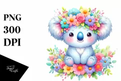 Vibrant Cartoon-Style Watercolor Flower Product Image 1