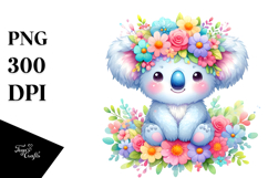 Vibrant Cartoon-Style Watercolor Flower Product Image 1
