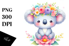 Vibrant Cartoon-Style Watercolor Flower Product Image 1
