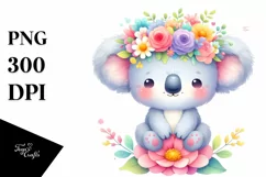 Vibrant Cartoon-Style Watercolor Flower Product Image 3
