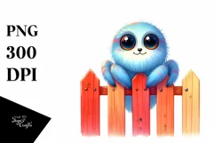 Colorful Cute Small Baby Spider Smiling Clipart Product Image 1