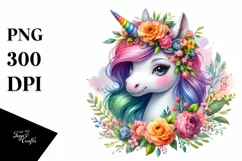 Vibrant Baby Unicorn PNG Product Image 3