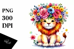 Vibrant Cartoon-Style Watercolor Flower Product Image 1