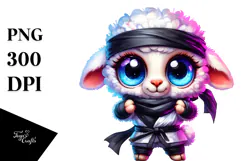 Vibrant Crazy Eyes Baby Lamb PNG Product Image 1