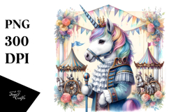 colorful Baby Unicorn with Medieval Festival Product Image 1