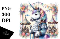 colorful Baby Unicorn with Medieval Festival Product Image 1