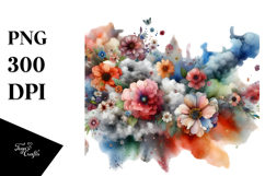 Colorful Flower Painting PNG Product Image 1
