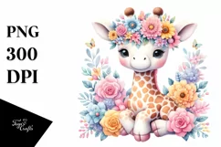 Vibrant Cartoon-Style Watercolor Flower Product Image 3