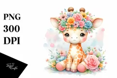 Vibrant Cartoon-Style Watercolor Flower Product Image 3