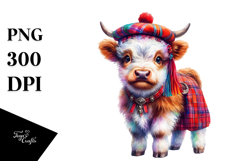 Colorful Baby Cow with Hambo Dancer&#039;s Attire PNG Product Image 1