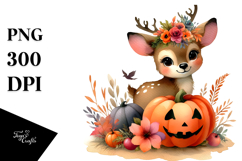 Watercolor Drawing Elk Halloween Product Image 1
