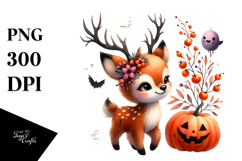 Watercolor Drawing Elk Halloween Product Image 1
