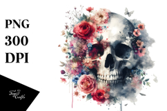 Grunge Skull Painting PNG Product Image 1