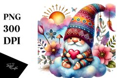 Boho Gnome on Cloud PNG Product Image 1