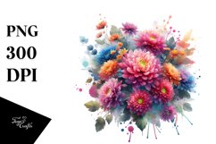 Vibrant Bouquet Gold Foil | Sublimation Clipart Product Image 3