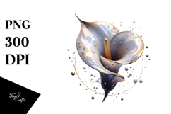Glossy Calla Lily, Watercolor PNG Product Image 1