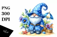 Beachwear Gnome Watercolor | Sublimation | Clipart Product Image 3