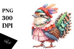 Vibrant Dressed Chachalaca | Clipart Product Image 1