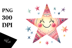 Simple Smiling Star PNG Product Image 1