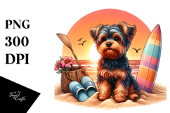 Yorkipoo at Sunset | Sublimation | Clipart Product Image 1