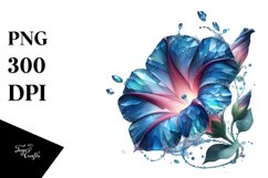 Abstract Morning Glory Made of Glossy Material | Sublimation Product Image 3