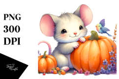 Vibrant Cute Baby Mouse | Sublimation | Clipart Product Image 1