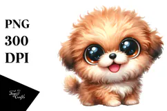 Watercolor Baby Cartoon Bichpoo Product Image 1