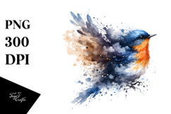 Bird with Splashes PNG Product Image 1