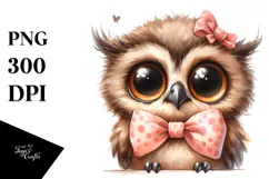 Funny Baby Owl Portrait Sticker Clipart Product Image 1
