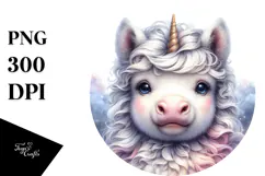 Detailed Baby Unicorn PNG Product Image 1