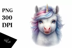 Detailed Baby Unicorn PNG Product Image 1