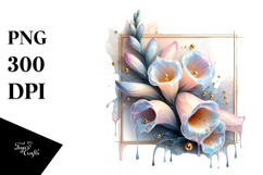 Glossy Foxglove Frame PNG Product Image 1