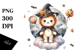 Cute Lion Standing on Cloud PNG Product Image 1