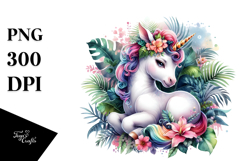 Adventurous Baby Unicorn PNG Product Image 1