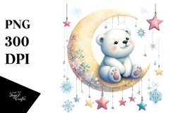 Winter Polar Baby Watercolor PNG Product Image 3