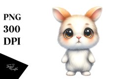 Expressive Cute Baby Rabbit Clipart Product Image 1