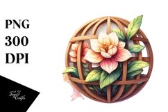 Stained Gardenia Wooden Round Product Image 3