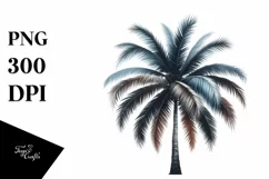 Watercolor Palm Tree, USA | Sublimation | Clipart Product Image 1